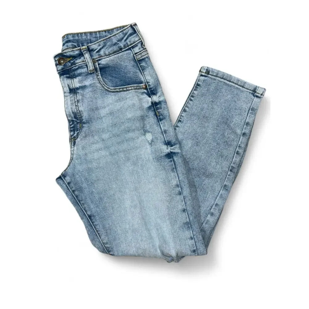 Art Class Girls Denim Jeans Bleach Washed Distressed Skinny Leg Size 14